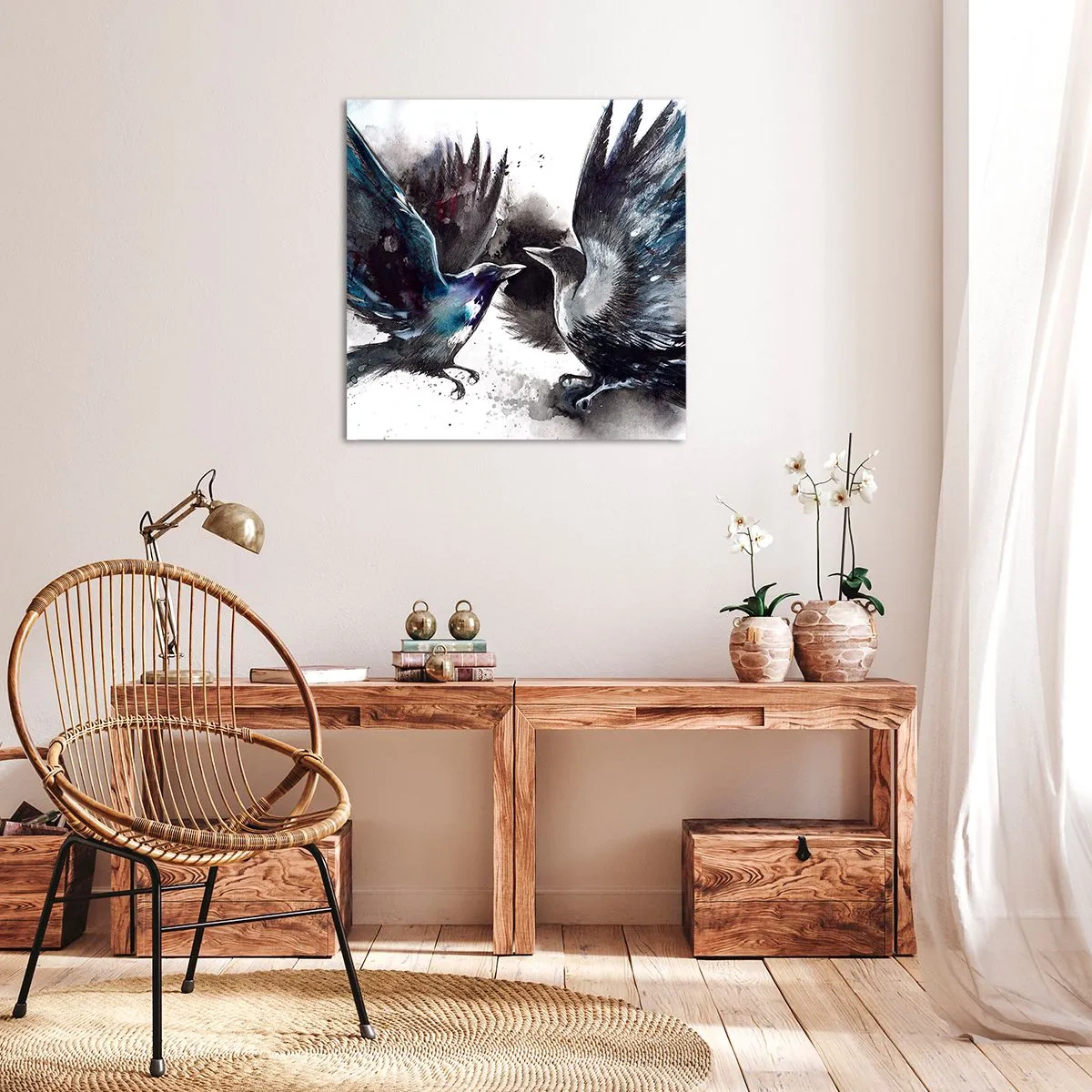 Obraz na plátně - Havran havranovi… - 70x70 cm
