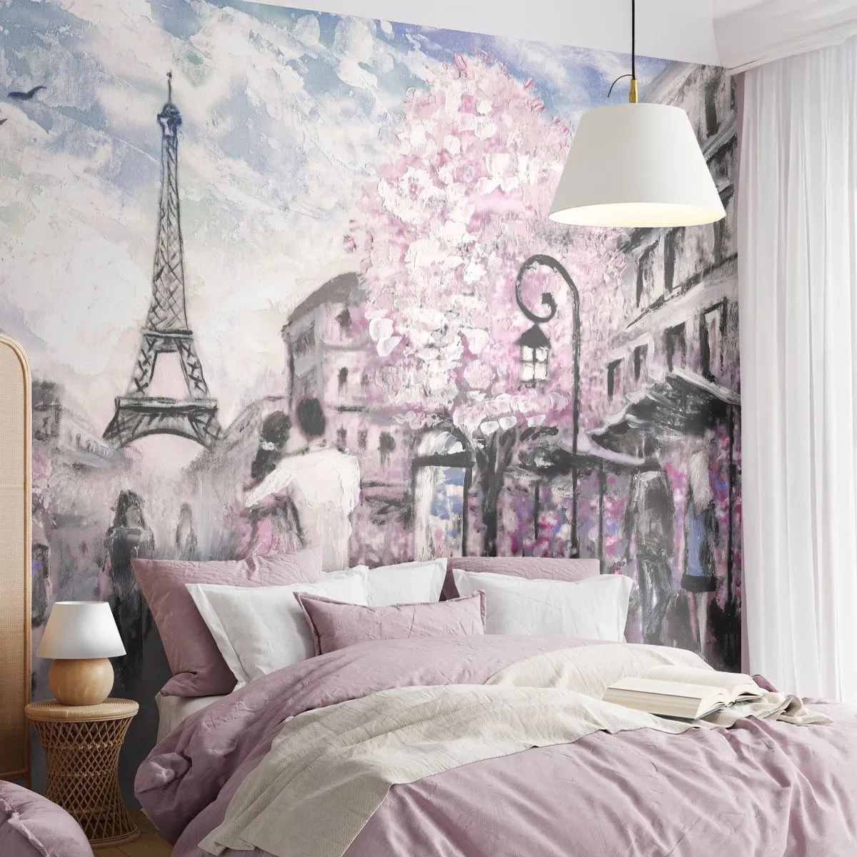 Fototapeta Samolepicí Deluxe Sticker - Když se zamilovat, tak jenom v… - Město, Eiffelova věž, Paříž - 250x175 cm