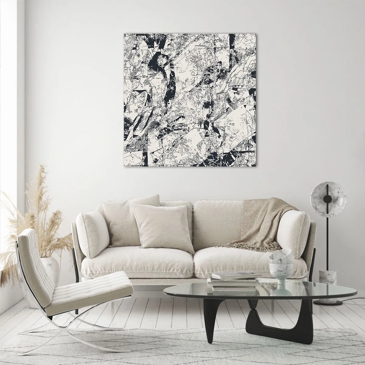 Obraz na skle - Prolínání protikladů - 50x50 cm