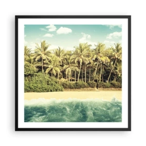 Plakát v černém rámu - Co třeba tady? - 60x60 cm