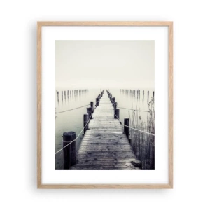 Plakát v rámu světlý dub - Ponoř se do klidu - 40x50 cm