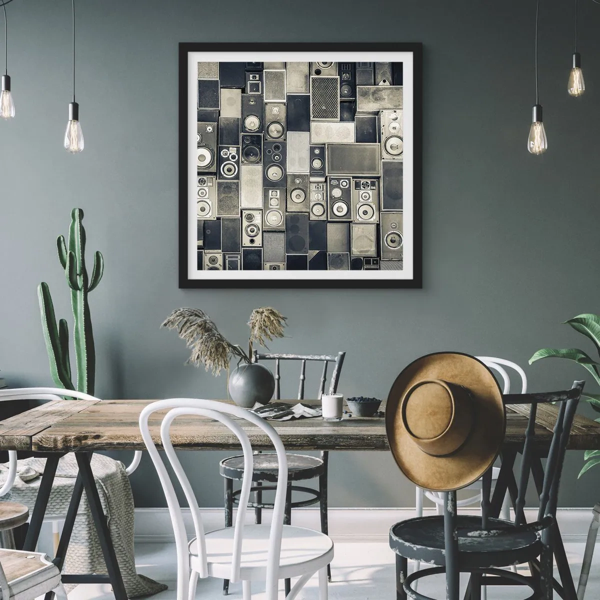 Plakát v černém rámu - A vše je v pořádku - 60x60 cm