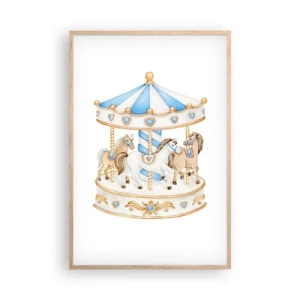 Plakát v rámu světlý dub - Sladké dětství - 61x91 cm