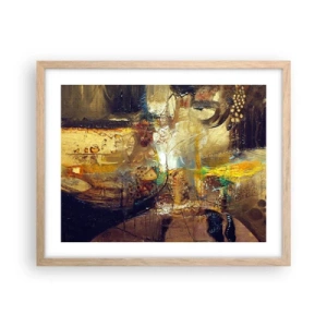 Plakát v rámu světlý dub - Zima, tepleji, horko - 50x40 cm