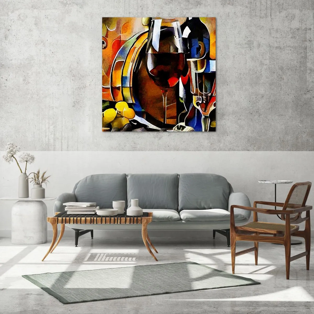 Obraz na skle - I svět dostává barvy - 50x50 cm