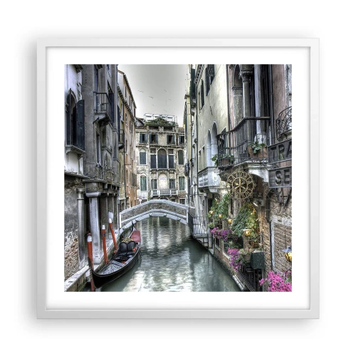 Plakát v bílém rámu - Od staletí v tichém zamyšlení - 50x50 cm