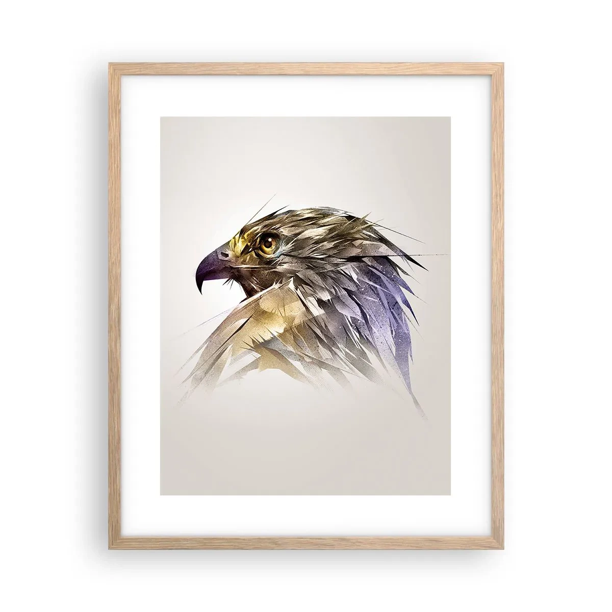 Plakát v rámu světlý dub - Portrét bojovníka - 40x50 cm