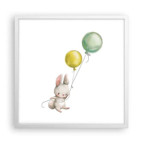 Plakát v bílém rámu - Já poletím také! - 50x50 cm