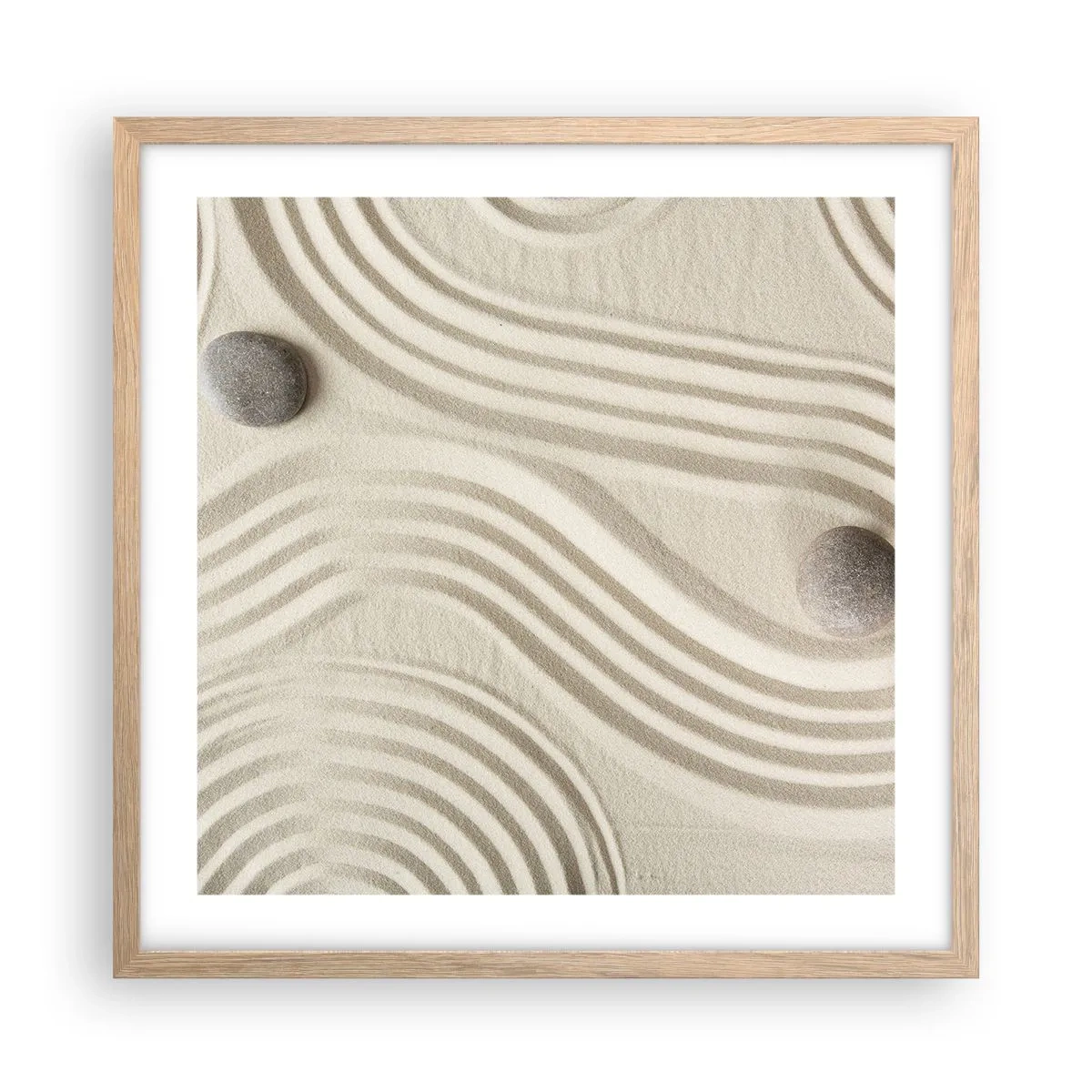 Plakát v rámu světlý dub - Dotek tepla - 50x50 cm