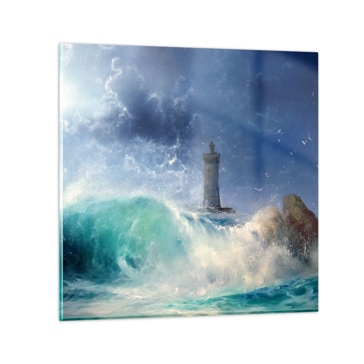 Obraz na skle - Na stráži proti živlům - 60x60 cm