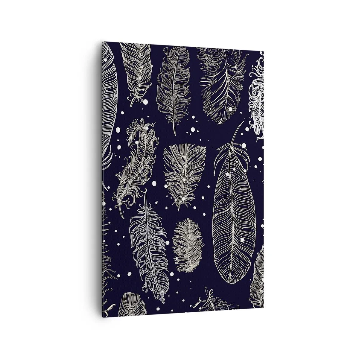 Obraz na plátně - Krajka s peřím - 80x120 cm