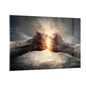 Obraz na skle - Jdi do války - 120x80 cm