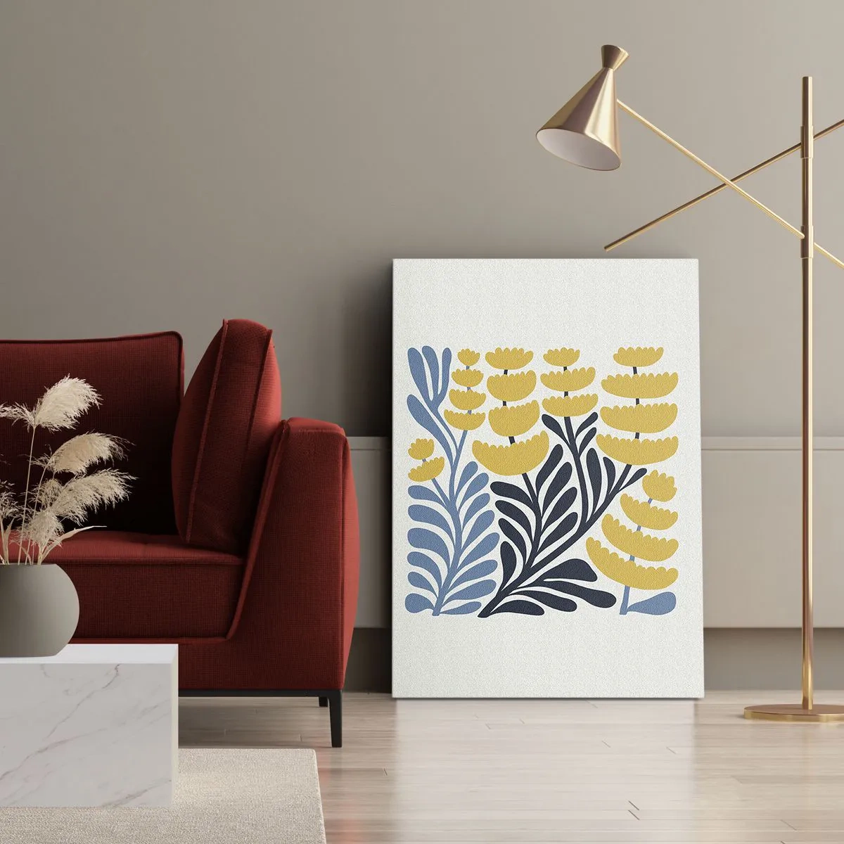 Obraz na plátně - Sluneční záhon - 80x120 cm