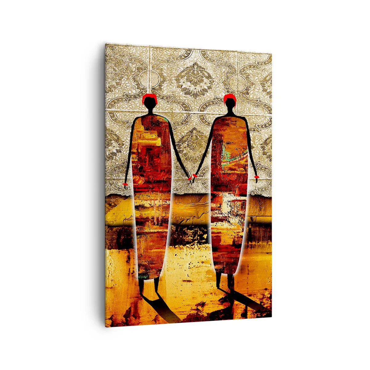 Obraz na plátně - Etnická kompozice v barvách Afriky - 80x120 cm