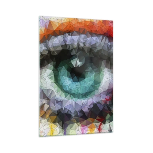 Obraz na skle - Krystalický lesk očí - 80x120 cm