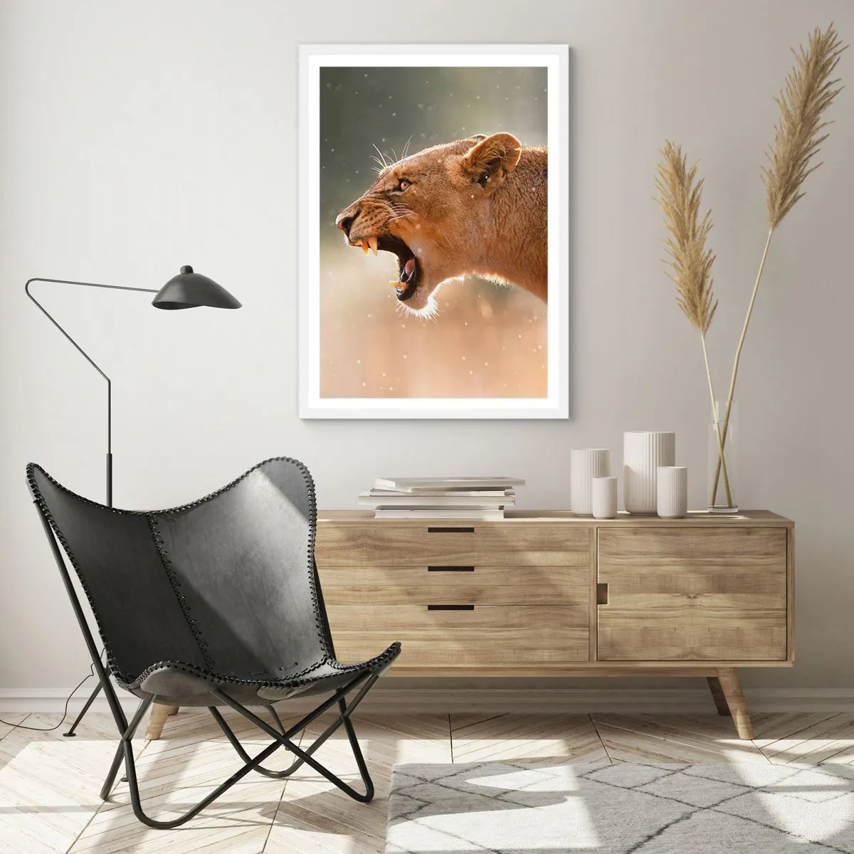 Plakát v bílém rámu - Snaž se neposlouchat - 61x91 cm