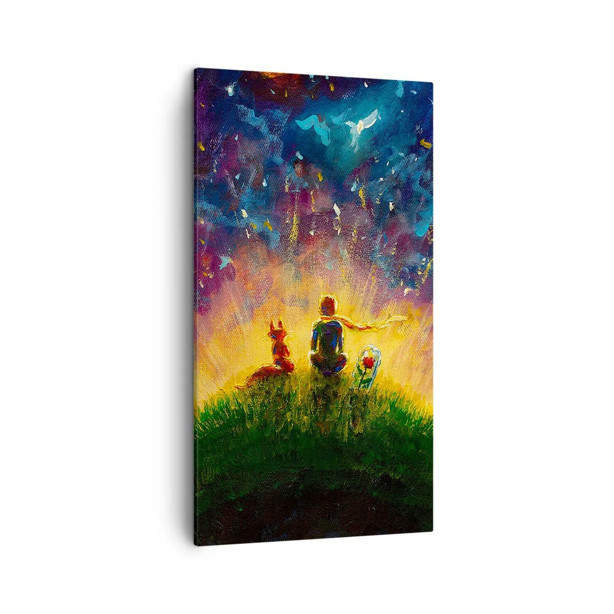Obraz na plátně - Láska a přátelství - celý svět - 45x80 cm