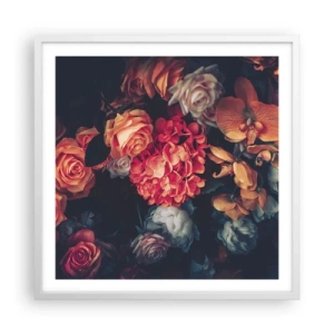 Plakát v bílém rámu - Jako u holandských mistrů - 60x60 cm