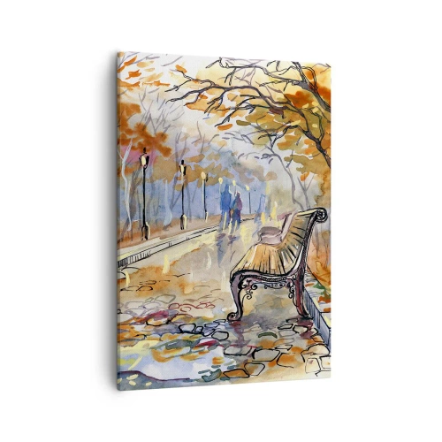 Obraz na plátně - Společně putovat podzimem - 50x70 cm