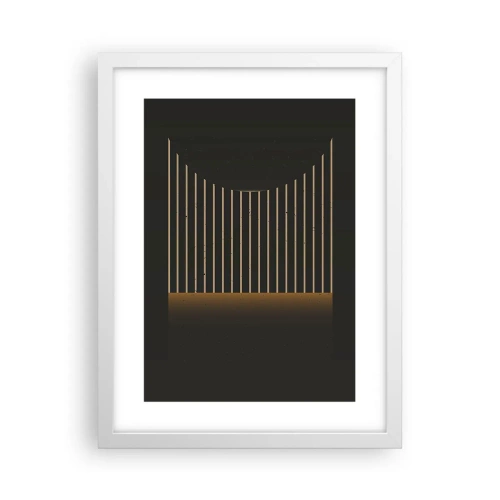 Plakát v bílém rámu - Prozkoumat temnotu - 30x40 cm