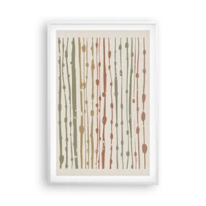 Plakát v bílém rámu - Hudební záznam barev - 61x91 cm