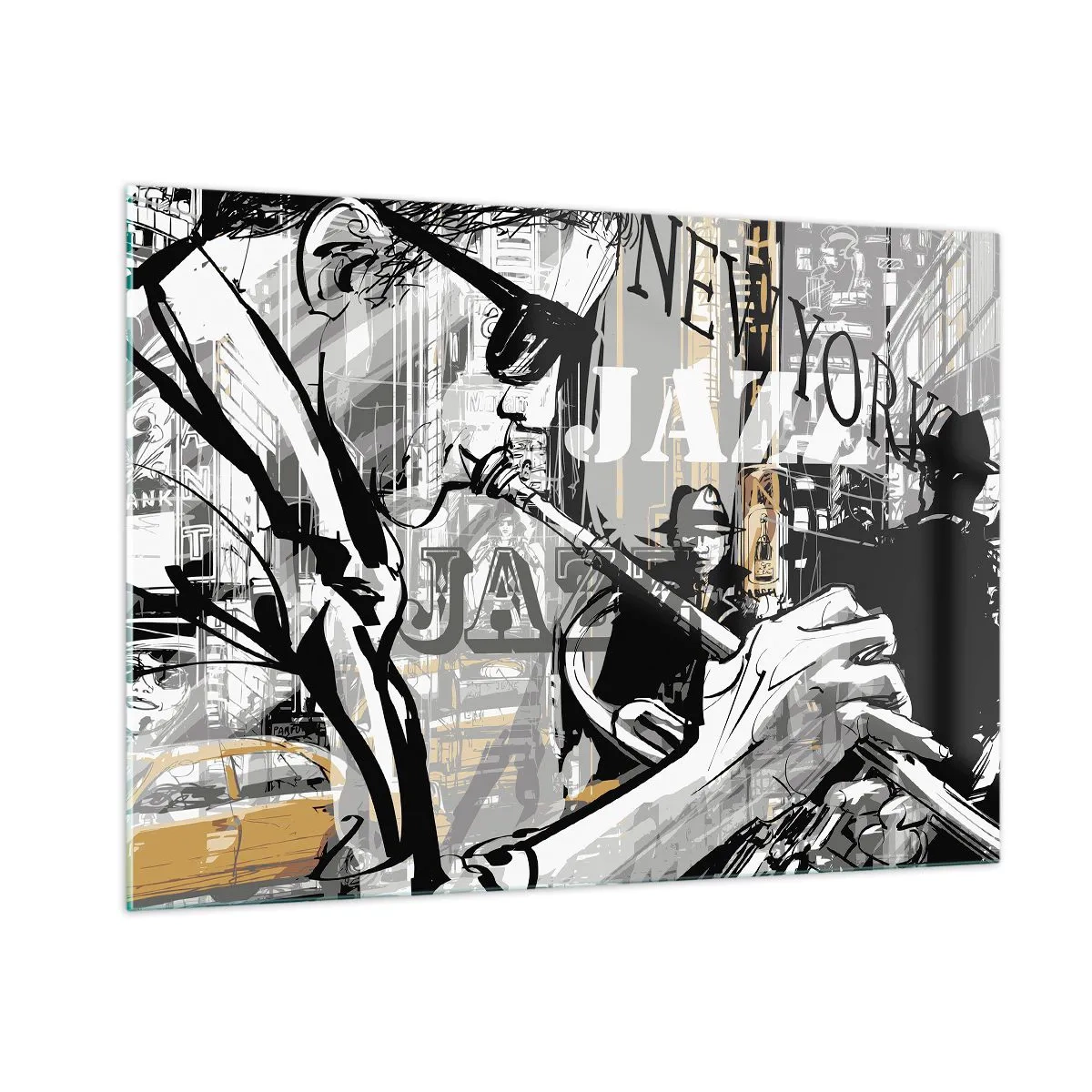 Obraz na skle - V rytmu New Yorku - 100x70 cm