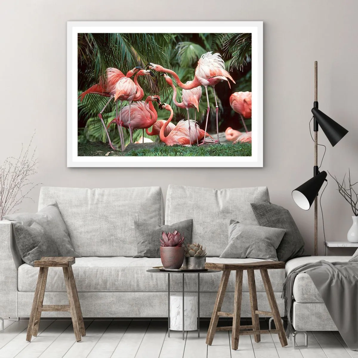 Plakát v bílém rámu - Odpolední drby - 50x40 cm