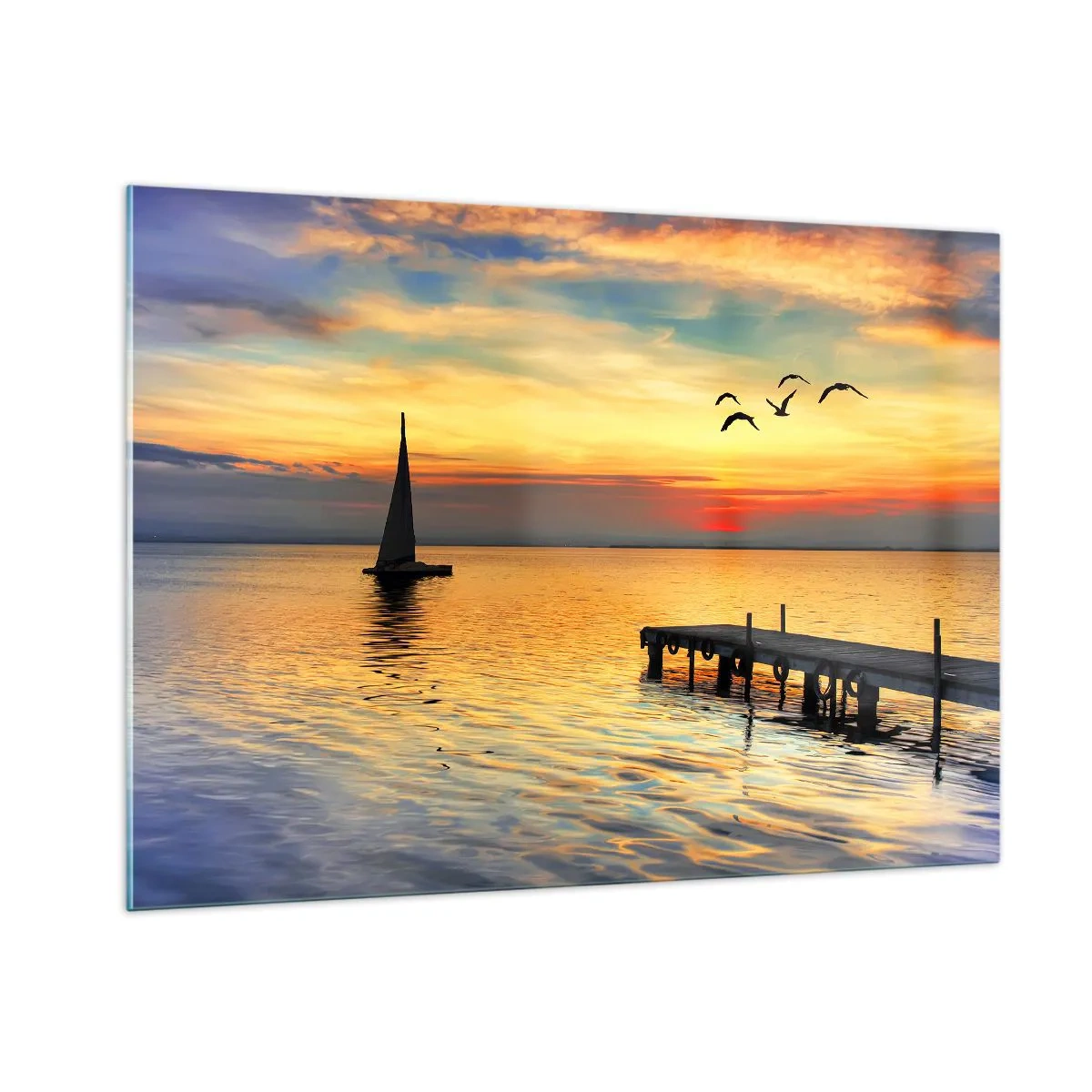Obraz na skle - Večerní návraty - 100x70 cm