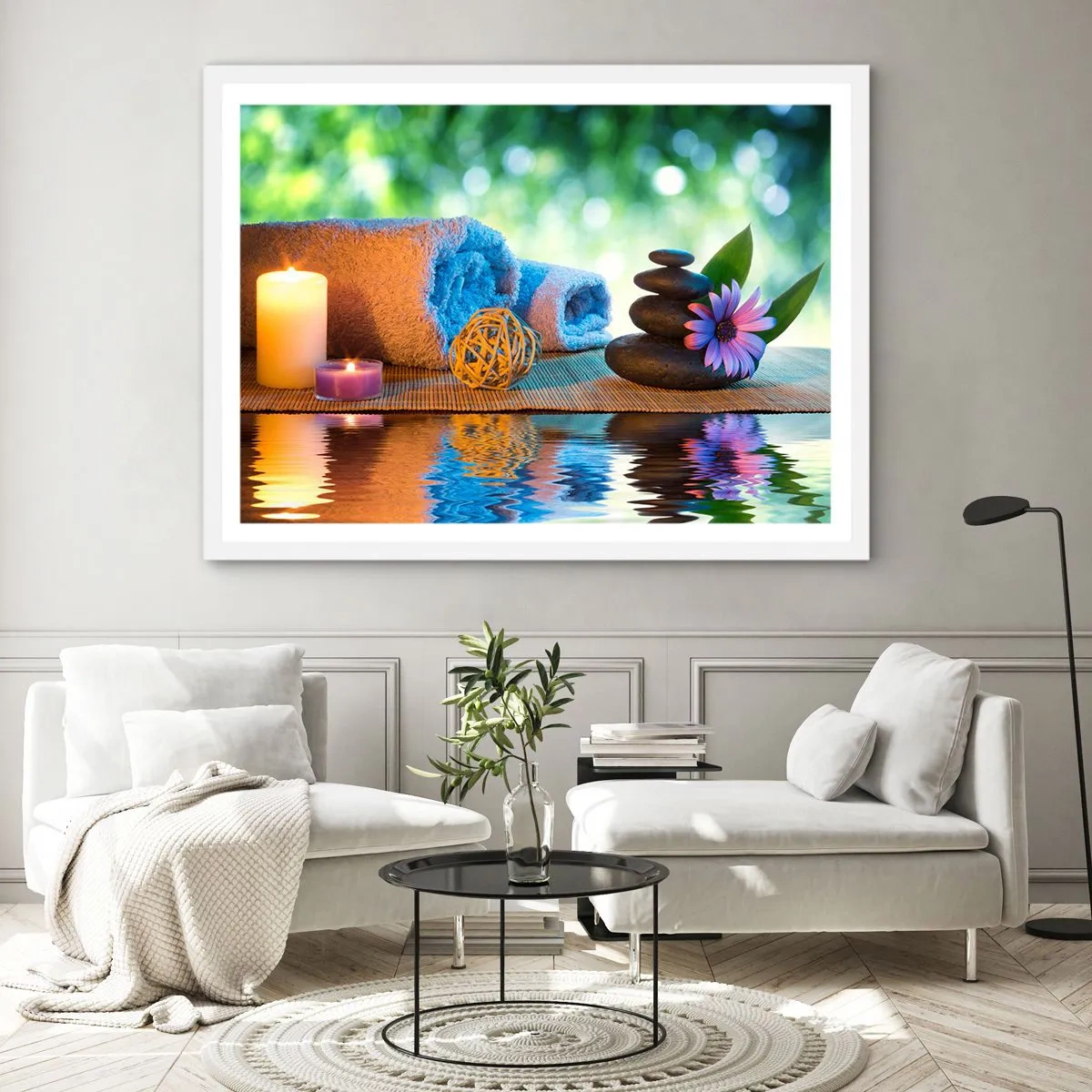 Plakát v bílém rámu - Čas pro tělo - 70x50 cm