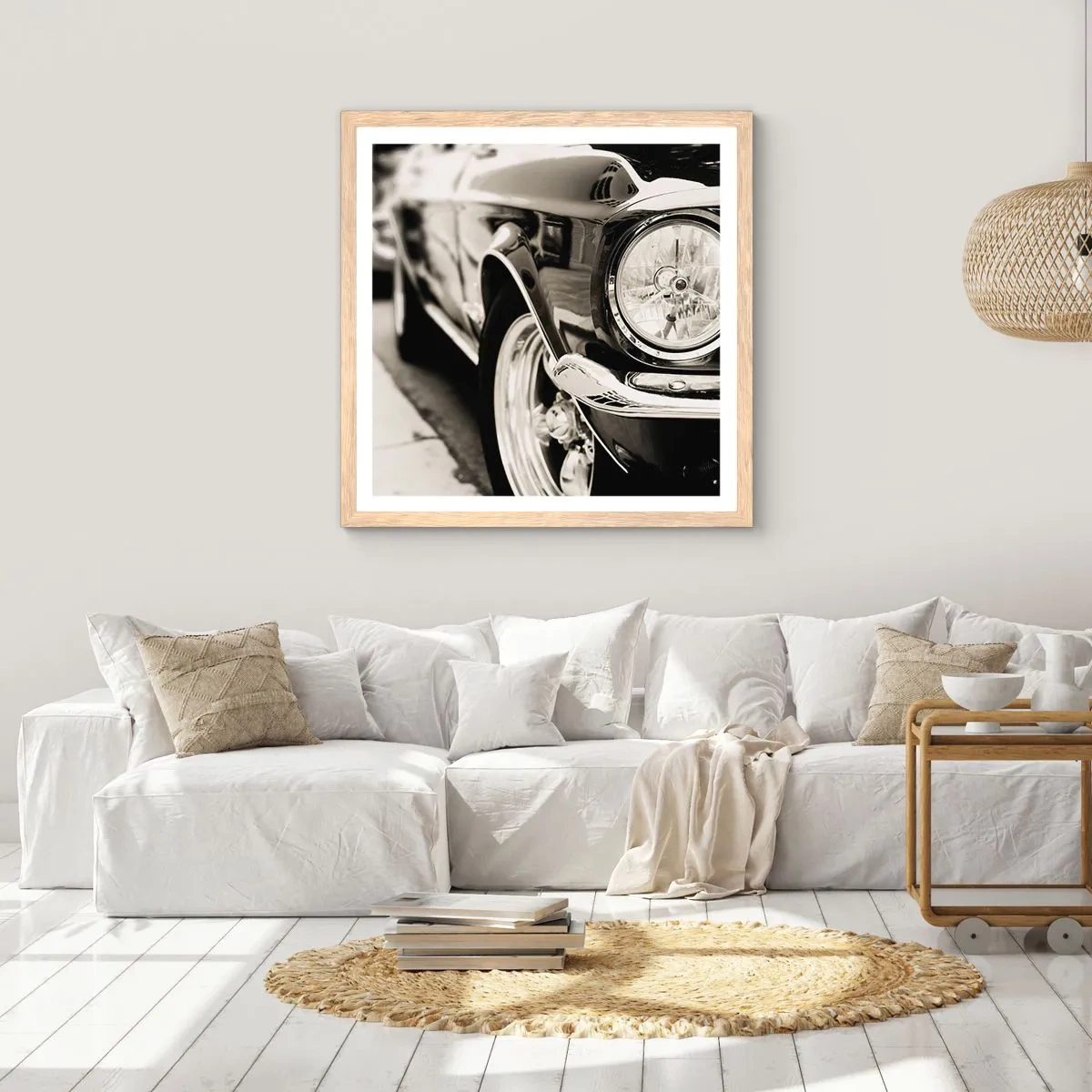 Plakát v rámu světlý dub - Nepomíjející lesk - 40x40 cm