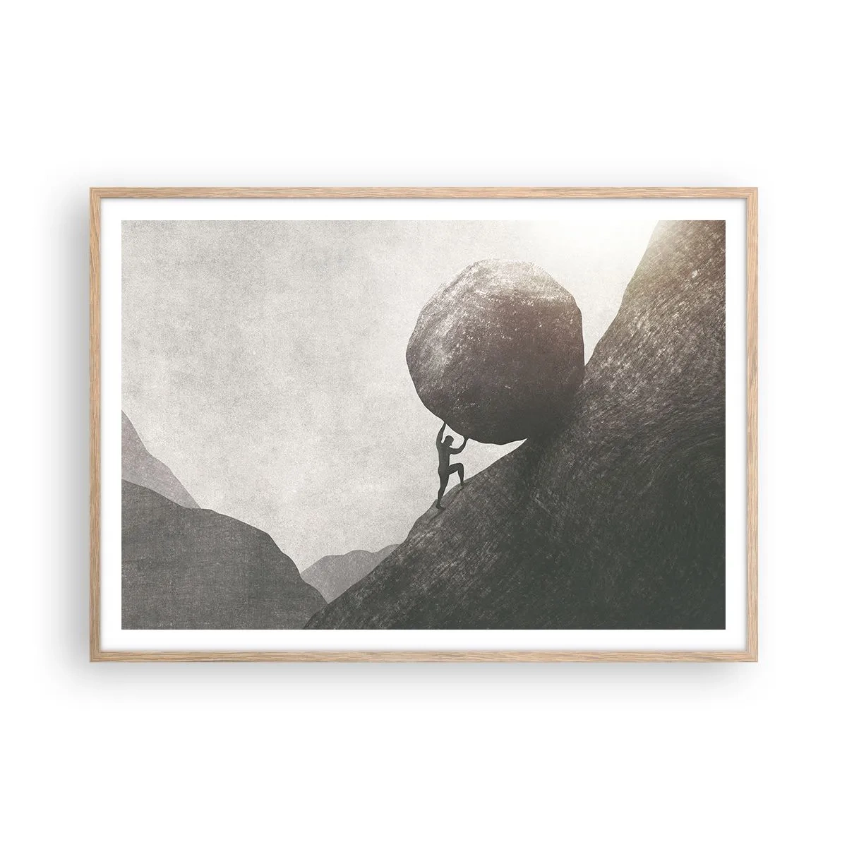 Plakát v rámu světlý dub - Věřím, proti vší naději - 100x70 cm