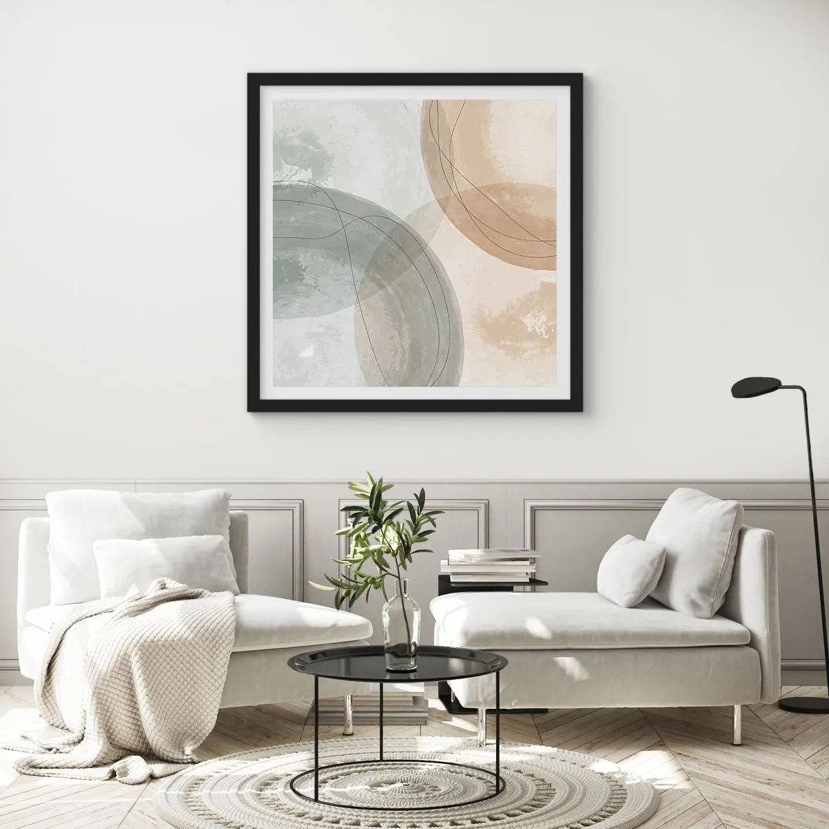 Plakát v černém rámu - Pronikání světů - 50x50 cm