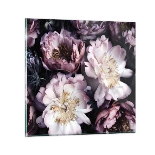 Obraz na skle - Kytice ve starém stylu - 40x40 cm