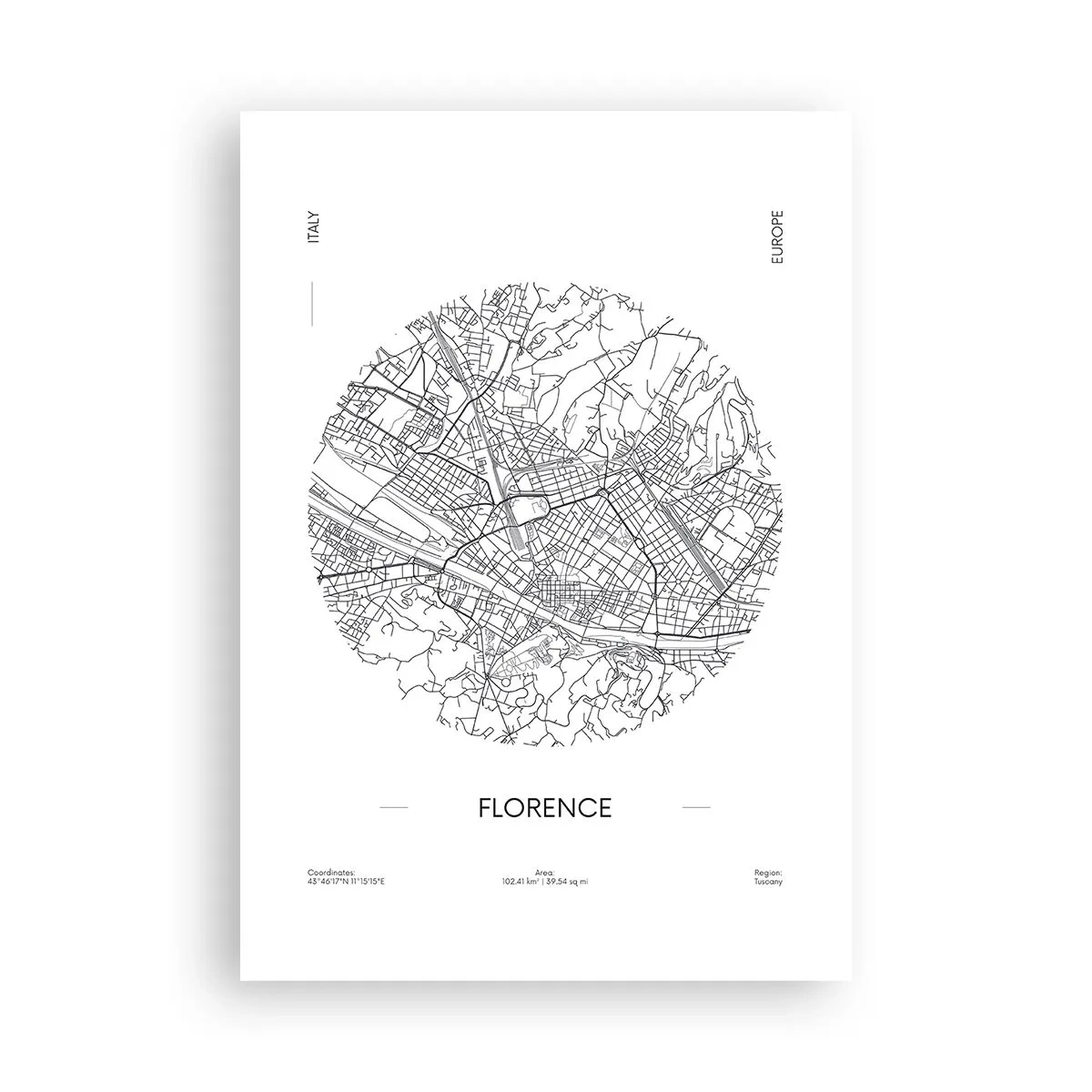 Plakát - Anatomie Florencie - 70x100 cm
