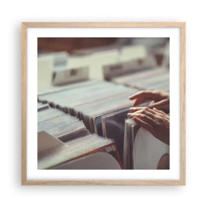 Plakát v rámu světlý dub - Hledání emocí - 50x50 cm