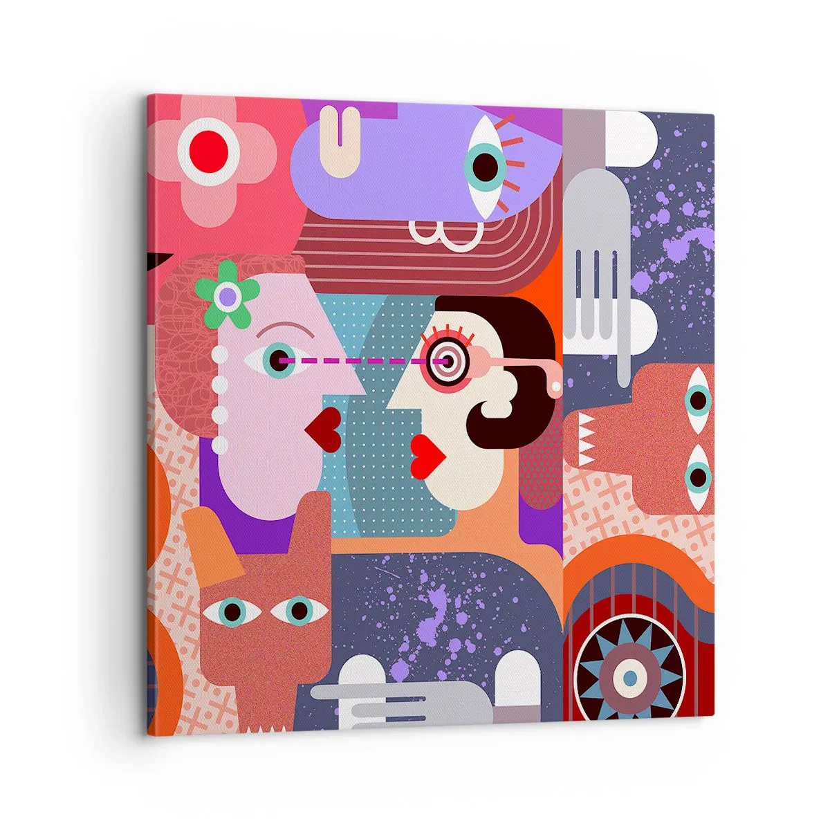 Obraz na plátně - Tváří v tvář - 60x60 cm