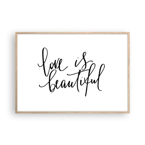 Plakát v rámu světlý dub - Přečti a zopakuj - 100x70 cm