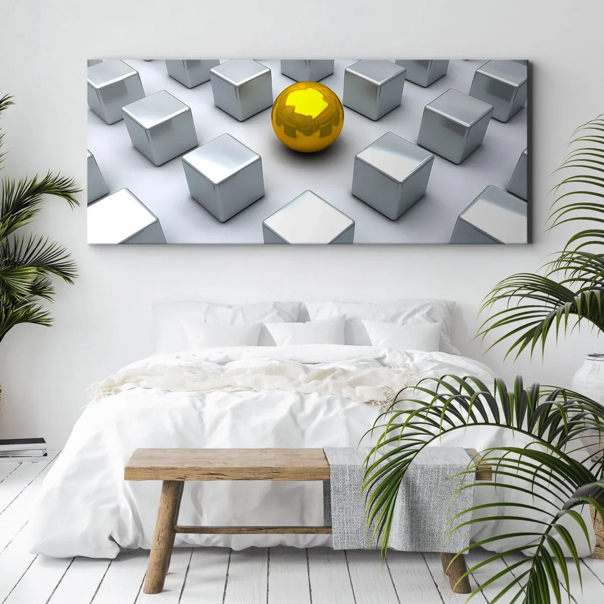 Obraz na plátně - Proč já? Geometrická kompozice - 100x40 cm