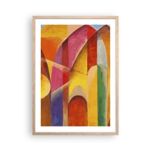 Plakát v rámu světlý dub - Katedrála slunce - 50x70 cm