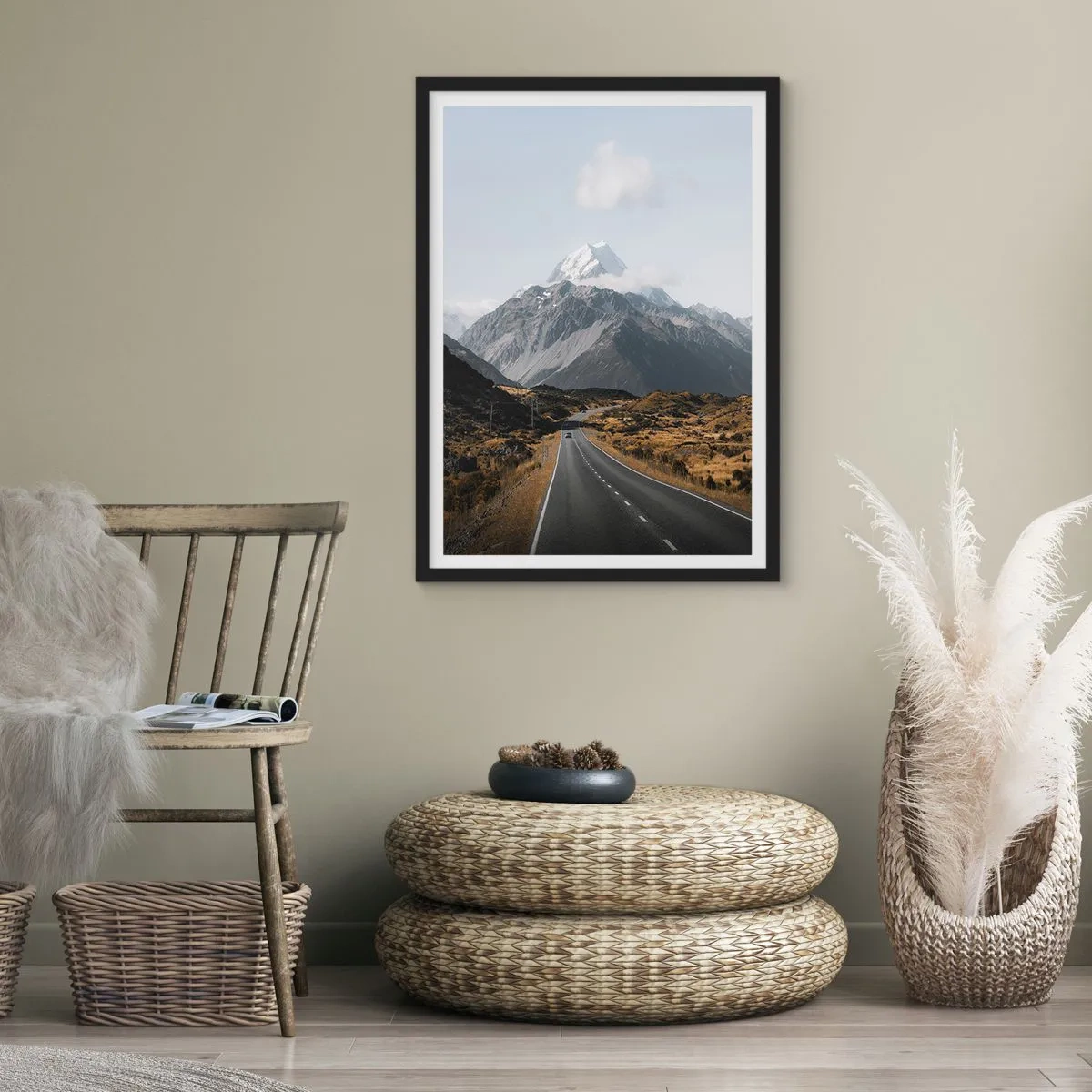 Plakát v černém rámu - Cesta do srdce hor - 70x100 cm