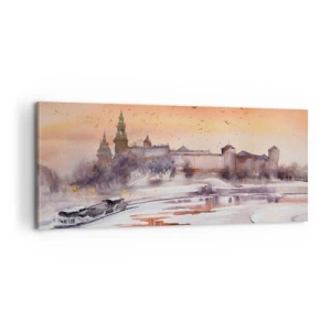 Obraz na plátně - Královský západ slunce - 100x40 cm