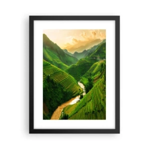 Plakát v černém rámu - Vietnamské údolí - 30x40 cm