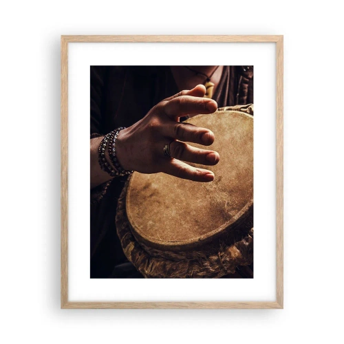 Plakát v rámu světlý dub - V rytmu srdce - 40x50 cm