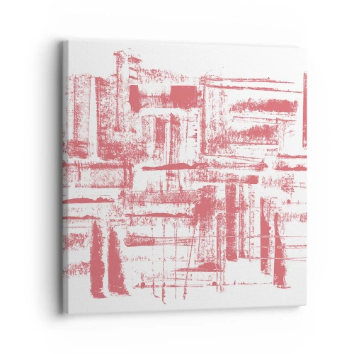 Obraz na plátně - Červené město - 30x30 cm