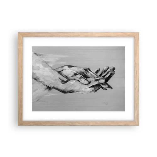 Plakát v rámu světlý dub - Začátek… - 40x30 cm