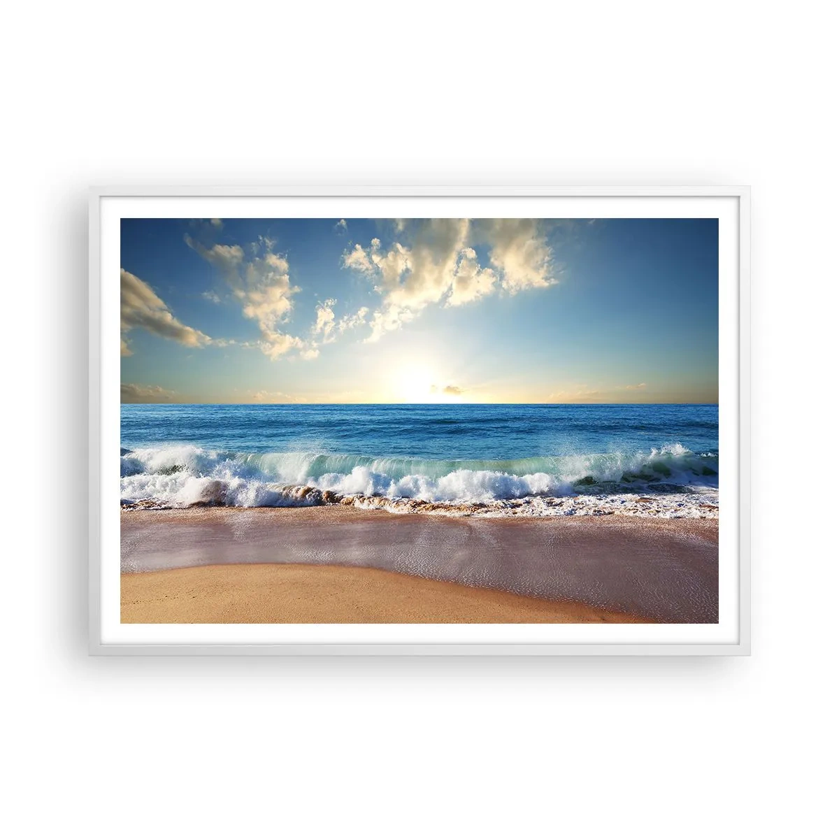 Plakát v bílém rámu - Pohyb a nehybnost zároveň - 100x70 cm