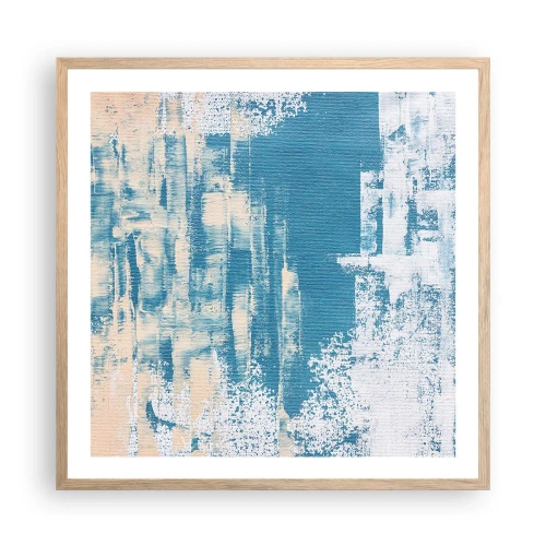 Plakát v rámu světlý dub - Přes rampouch - 60x60 cm