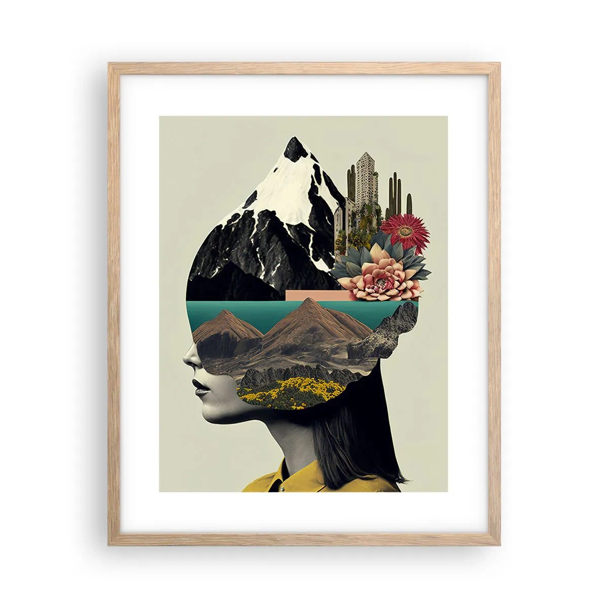 Plakát v rámu světlý dub - Žena – vždy tajemství - 40x50 cm