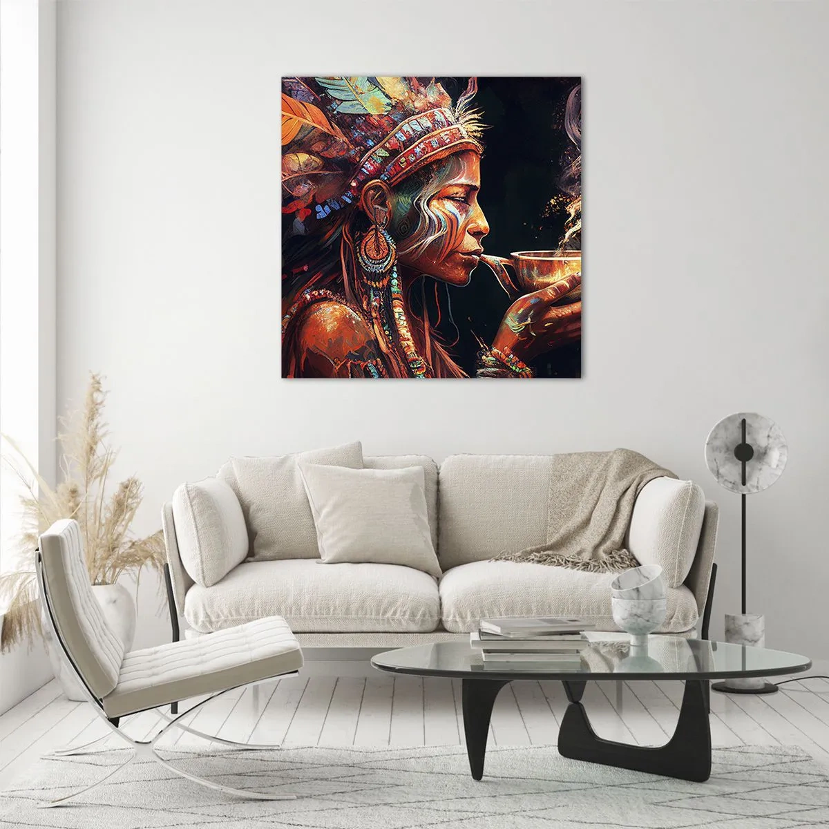 Obraz na skle - Magický rituál - 40x40 cm