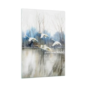 Obraz na skle - Jako v povídce o divokých labutích - 50x70 cm